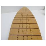 Excellent Large Hand Made Wood Ocean Liner Cribbage Board