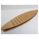 Excellent Large Hand Made Wood Ocean Liner Cribbage Board