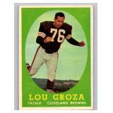 1958 Topps Lou Groza #52 Vintage Football Card