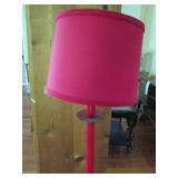 Red Metal Free standing Lamp and ma...