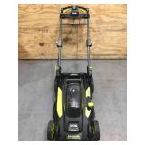 Used Ryobi 40V Brushless 20" Self-Propelled Lawn Mower with 6Ah Battery and Charger Model # RY401012
