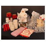 Tis tis the Season for Christmas with Santa, Candle Holders, Napkins and More