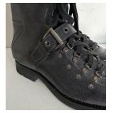Prada Leather Combat Ankle Boots