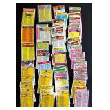 Lot of Vintage MLB NFL Trading Card Checklists (Mostly 1970s)