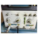 Amazing Vintage HP 1223A Oscilloscope with Tektronix Scope-Mobile Type 200 C Mobile Rolling Cart in Good Working Condition