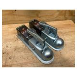 CURT Lot of 2-  2" Straight-Tongue Couplers with Posi-Lock (2" Channel, 3,500 lbs., Zinc)