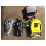 RYOBI ONE+ 18V Lithium-Ion Starter Kit with 2.0 Ah Battery, 4.0 Ah Battery, and Charger  Customer Returns see Pictures