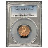 1998-S Lincoln Cent Proof PCGS PR69 Red Deep Cameo