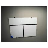 (2) Wall mounted white boards, Measuring 4
