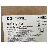 Case of Valleylab REM PolyHesive single-use, non-corded patient return electrode, E7509.