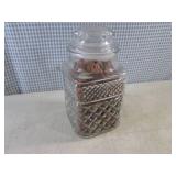 (BSB) Vintage Glass Canister Full o...