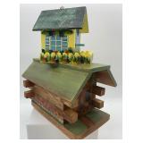 WOOD BIRD HOUSES including Wood Log Birdhouse - QTY 2