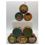 Vintage Circus Drum Ornaments - QTY 8
