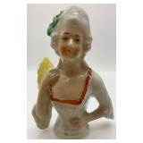 Antique Vintage Porcelain Boudoir Half Dolls - QTY 2