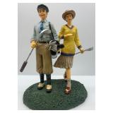 HIGHLAND RIDGE Male & Female Golfer Figurine, NIB