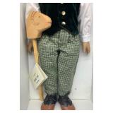 HEIDI OTT Vintage Swiss Boy Doll with Stick Pony