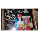 Vintage Toy Tomy Tuneyville Choo - Choo Train With Box. & 4 music discs.