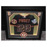 2010 San Francisco Giants Buster Posey Autograph Framed Mini Jersey