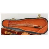 Vintage 7" Miniature Violin & Bango In Cases & More