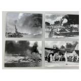 WWII Reprinted Photos Of The Beginning Of The bombing of Pearl Harbor Dec. 7th 1941