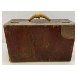 Vintage Live Stock Tagging Equipment In Vintage Wooden Carrying Case