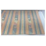 Two Vintage Kilim Wool Area Rugs 1= Pastel Colored 29" x 60" (Light Stains Present) 1= 23" x 44" Tribal