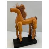 Vintage 16" Hand Carved Wooden Articulated Horse