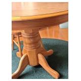 Laminate Top Oak Table with Two Chairs