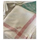 Vintage Luncheon Tablecloths and Napkins Monogrammed Lot