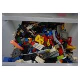 Large Lot of Legos with Lego Books