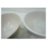 Ceramic Crock Bowls and Blue canaster