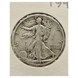 1945 U.S. Mint Silver Walking Liberty Half Dollar