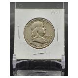 1951 U.S. Mint Silver Franklin Half Dollar