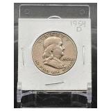 1954-D U.S. Mint Silver Franklin Half Dollar