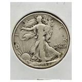 1942 U.S. Mint Silver Walking Liberty Half Dollar