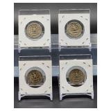 (4) Assorted U.S. Mint Silver Washington Quarters