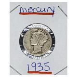 (9) Assorted U.S. Mint Silver Mercury Dimes