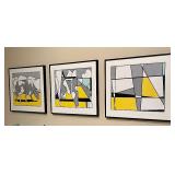 Roy Lichtenstein Cow Triptych / Cow Going Abstract Lithographs