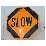 STOP Sign and SLOW Sign with Extension Pole 47-1/2"