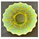 Vintage 11" Fenton Cactus Topaz Opalescent Serving Platter