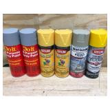 Lot of 6 - Cans of spray paint