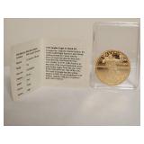 *COA* American Mint - Historical Gold Eagle Archival Edition - 24k Gold Layered Dollar Coin - D08963