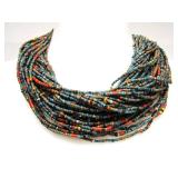 Old Vintage Multi-Strand Beaded Necklace