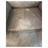 MAIN - Tan Leather Recliner Chair