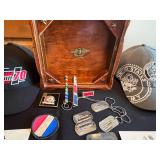 MAIN - Military Memorabilia Lot with Hats, Photographs, and Collectibles