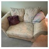 MAIN - Custom Upholstered Oversized Armchair with Throw Pillows