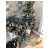 FNT PRCH - Assorted Faux Pine Trees and Garden Hose Bundle