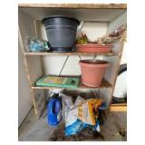 GARAGE - Gardening Supplies Lot with Planters, Soil, and More