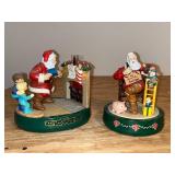 BASEMENT - Coca-Cola Santa Claus Figurines - Set of 2