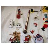 Large Lot of Christmas Ornaments and Small Decor